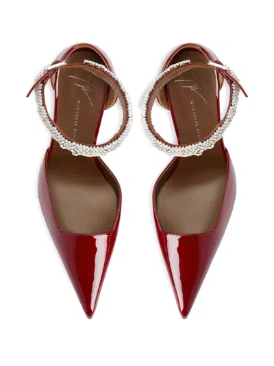 Giuseppe Zanotti 105mm Elenie Crystal-embellished Pumps In Red