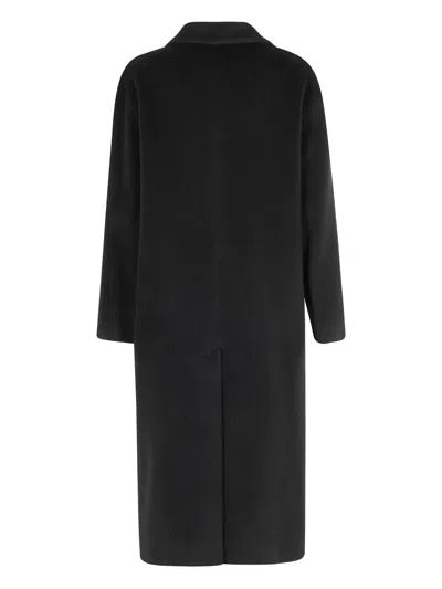 Tagliatore Black Wool Double-breasted Oversized Linden Coat In Multi