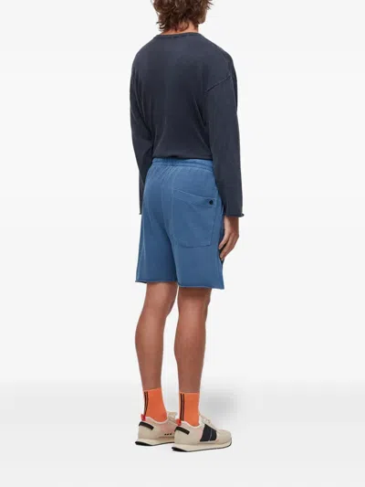 Osklen Drawstring Raw-cut Shorts In Blue