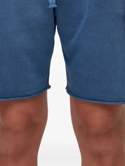 Osklen Drawstring Raw-cut Shorts In Blue