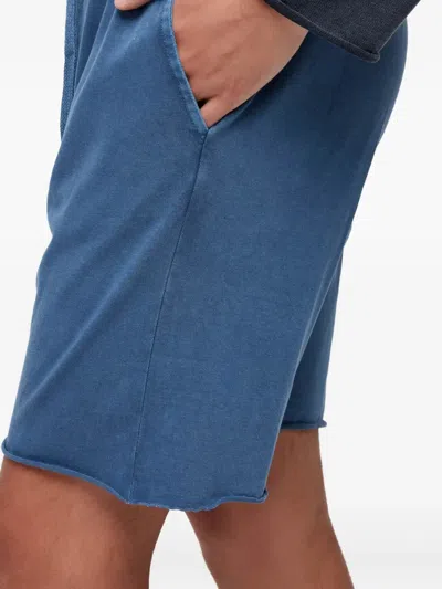 Osklen Drawstring Raw-cut Shorts In Blue