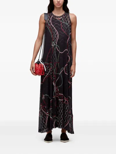 Osklen Printed Sleeveless Maxi Dress In Black