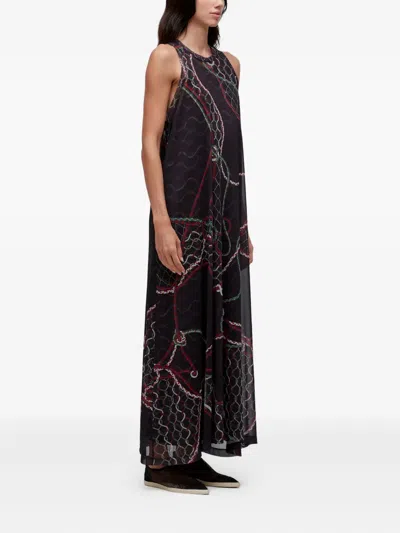 Osklen Printed Sleeveless Maxi Dress In Black
