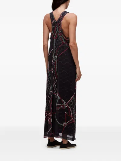 Osklen Printed Sleeveless Maxi Dress In Black
