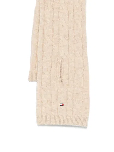 Tommy Hilfiger Junior Cable-knit Beanie Set In Neutral