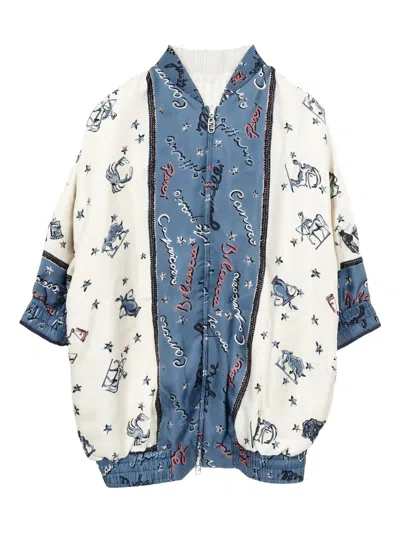 Pre-owned Fendi 2010s Astrology-motif Jacket In Neutral