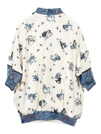 Pre-owned Fendi 2010s Astrology-motif Jacket In Neutral