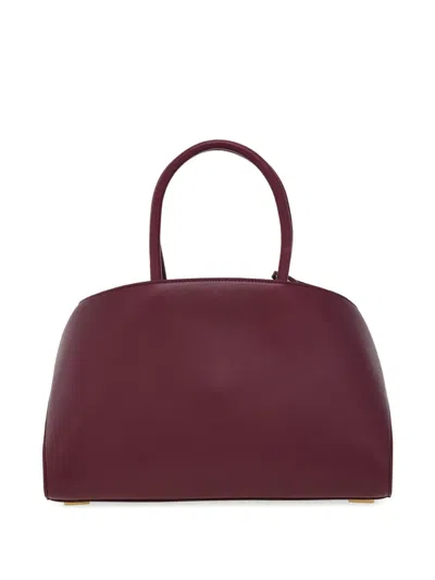 Ferragamo Medium Tote Bag Gold Tone Hardware Top Handle In Orange