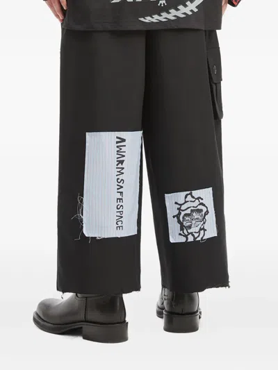 Westfall Patchwork Cargo Trousers In Black