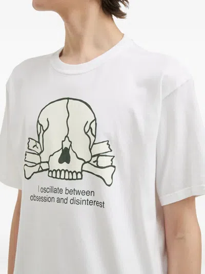 Undercover Skull Graphic T-shirt In White