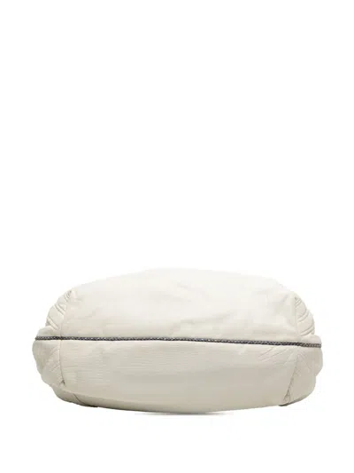 Pre-owned Fendi 2000-2010 Leather Spy Handbag In White