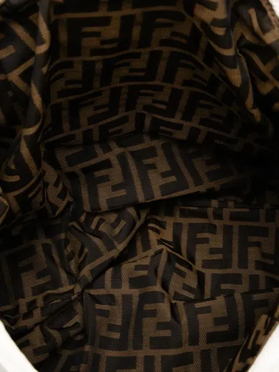 Pre-owned Fendi 2000-2010 Leather Spy Handbag In White