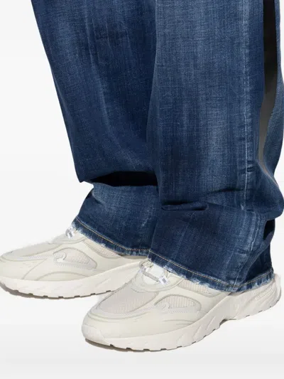 Dsquared2 Dsquared Chalk Mesh And Leather Sprinter Sneakers In White