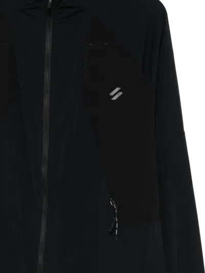Superdry Zip-up Bomber Jacket In Black