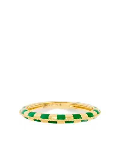 Yvonne Léon 9k Yellow Gold Check-pattern Ring In Gold