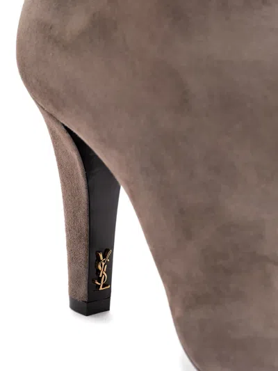 Saint Laurent Pointed-toe Heeled Boot In Multi