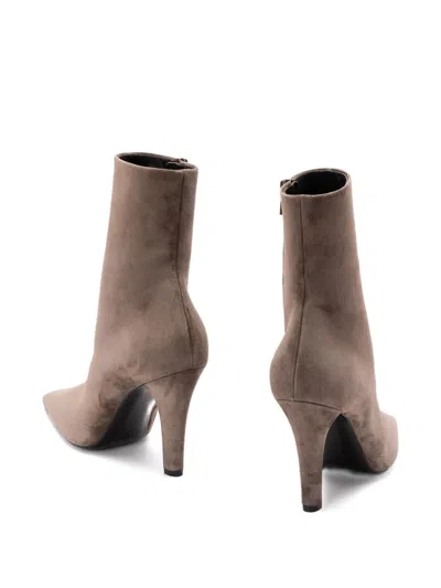 Saint Laurent Pointed-toe Heeled Boot In Multi