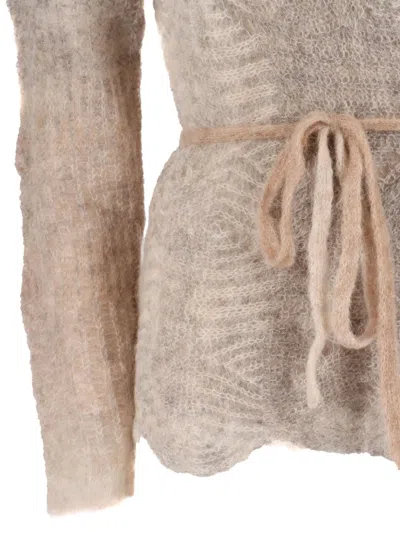 Kangra Cashmere Sweater With Printed Effect In Neutral