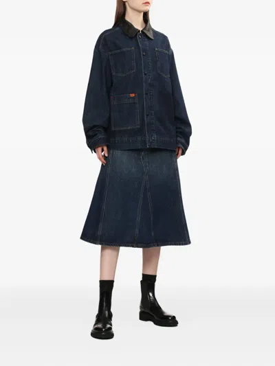 Bapy By *a Bathing Ape® Shadow-patch Denim Jacket In Blue