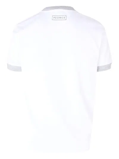 Peserico Ribbed Trim T-shirt In Multi