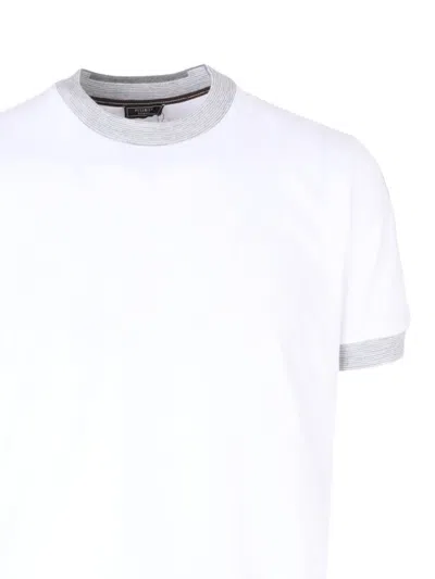 Peserico Ribbed Trim T-shirt In Multi