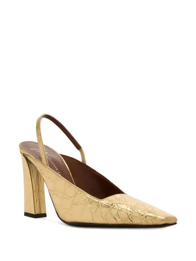 Giuseppe Zanotti 90mm Brendha Crocodile-print Square-toe In Animal Print