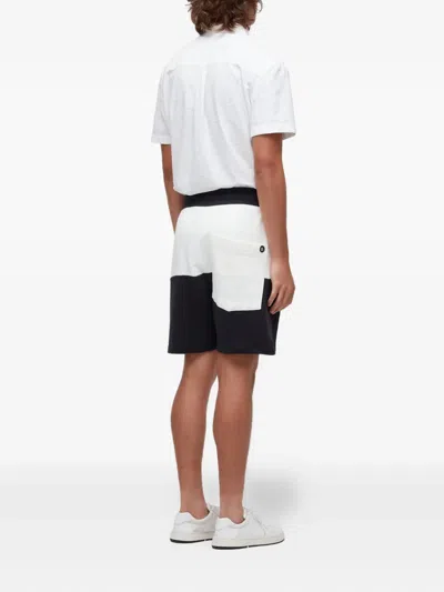 Osklen Bicolor Drawstring-fastening Shorts In Black