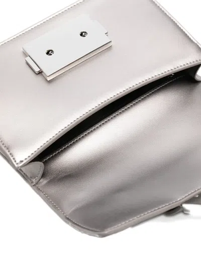 Armani Exchange Logo-plaque Mini Crossbody Bag In Gray