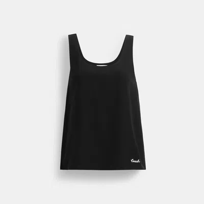 Coach Tank Top In Black
