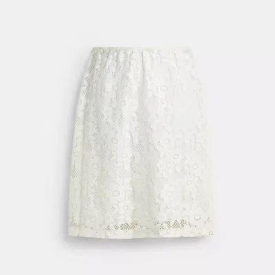 Coach Lace Skirt In White