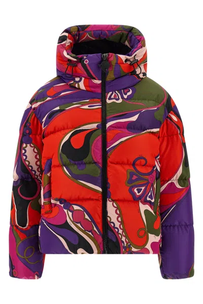 Pucci Abstract-print Puffer Jacket Clothing In Multi