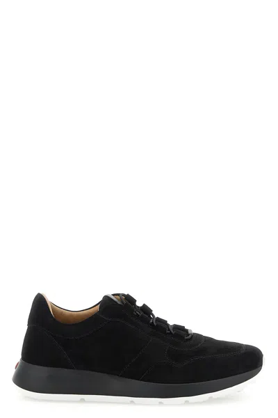 Tod's Suede Sneakers Low Profile Rubber Sole In Black