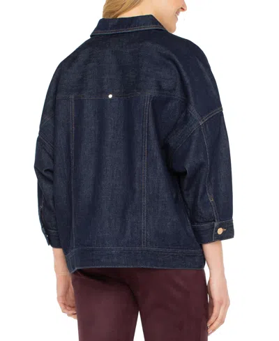 Liverpool Los Angeles Drop Shoulder Jean Jacket In Purple