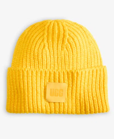 Ugg Men's Chunky Ribbed Beanie In Yellow