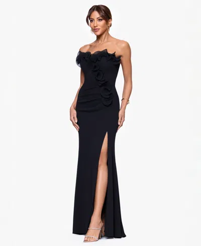 Xscape Women's Strapless Maxi Dress In Black