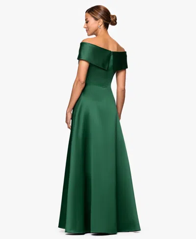 Xscape Women's Sweetheart Neck Maxi Dress In Green