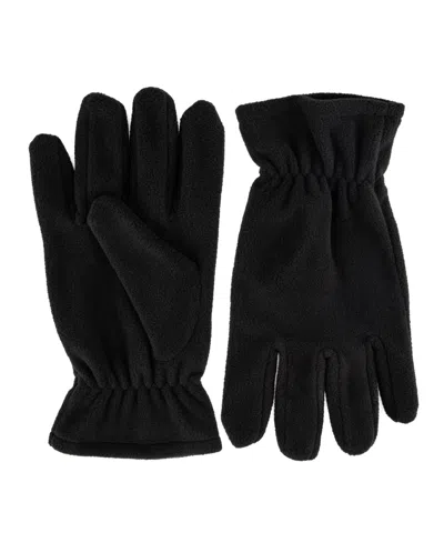 Levi's Men's 2-piece Fleece Flat Top Hat And Glove Set In Black