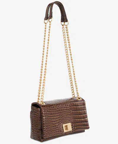 Inc International Concepts Mini Ajae Croc-embossed Shoulder Bag, Macy's Exclusive In Brown