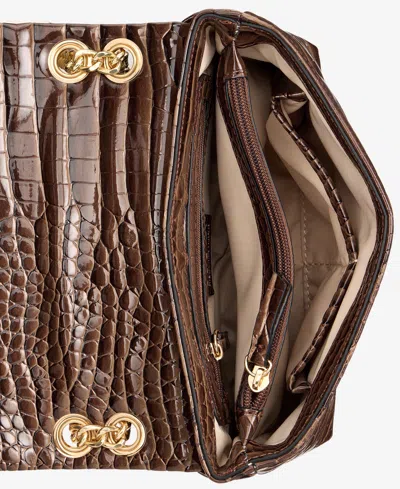 Inc International Concepts Mini Ajae Croc-embossed Shoulder Bag, Macy's Exclusive In Brown