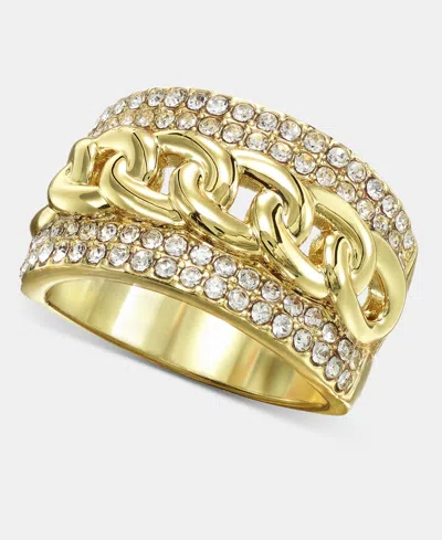 Inc International Concepts Pave & Chain Band Ring, Macy's Exclusive In Gold