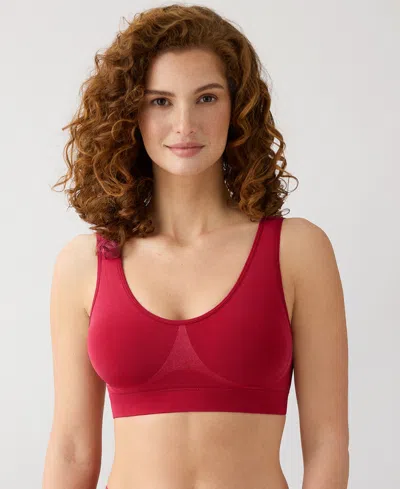 Wacoal B. Smooth Wireless Padded Bralette In Red