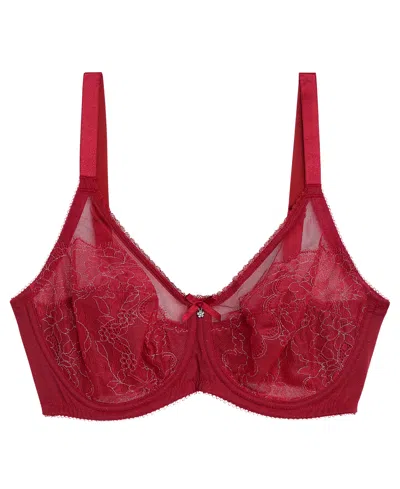 Wacoal Retro Chic Full-figure Underwire Bra 855186, Up To J Cup In Red