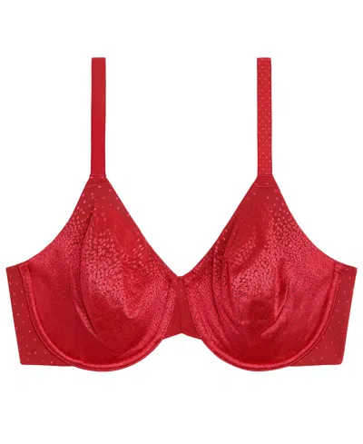 Wacoal Back Appeal Jacquard Underwire Bra In Burgundy
