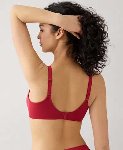 Wacoal Back Appeal Jacquard Underwire Bra In Burgundy