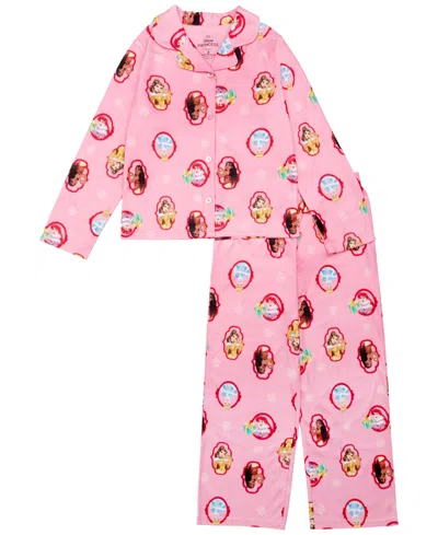 Disney Princess Ame Girls Toddler 2t-4t 2-piece  Printed Top And Pants Pajama Set In Pink