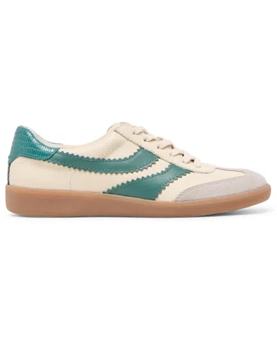 Dolce Vita Merit Sneakers White Green Leather In Neutral