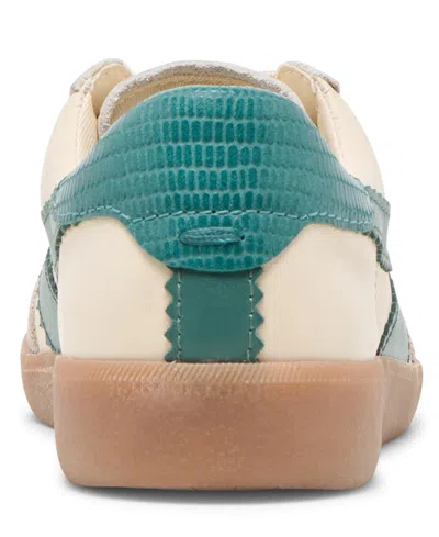 Dolce Vita Merit Sneakers White Green Leather In Neutral