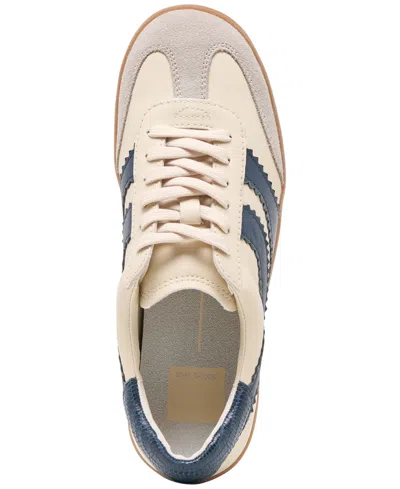 Dolce Vita Merit Sneakers White Navy Leather In Neutral