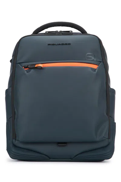 Piquadro Versatile Backpack Featuring Multiple Pockets In Blue