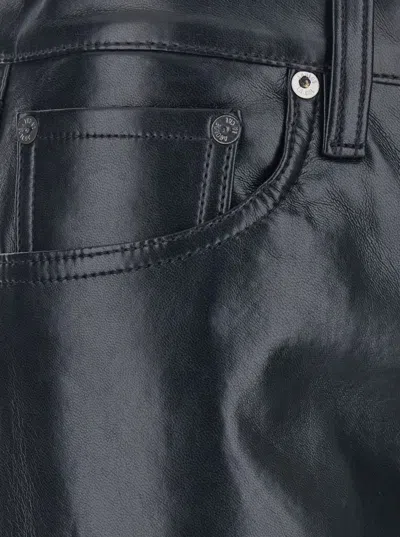 Agolde Recycled Leather Kick Boot With Modern Silhouette In Black